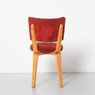 Burgundy Corduroy Chair by Cor Alons for Gouda Den Boer-JC-1135422