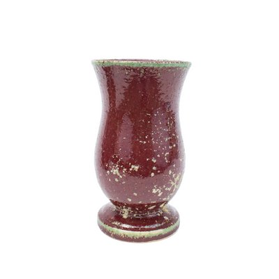 Burgundy-Green Ceramic Vase-FSD-1426438