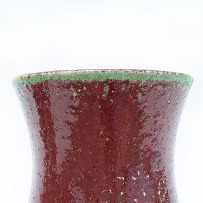 Burgundy-Green Ceramic Vase-FSD-1426438