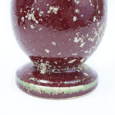 Burgundy-Green Ceramic Vase-FSD-1426438