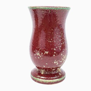 Burgundy-Green Ceramic Vase-FSD-1426438