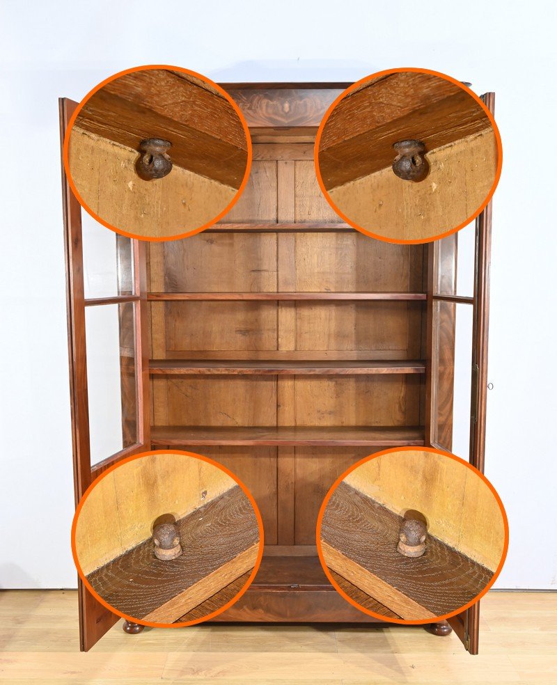 Burl Mahogany Bookcase, Early 19th Century