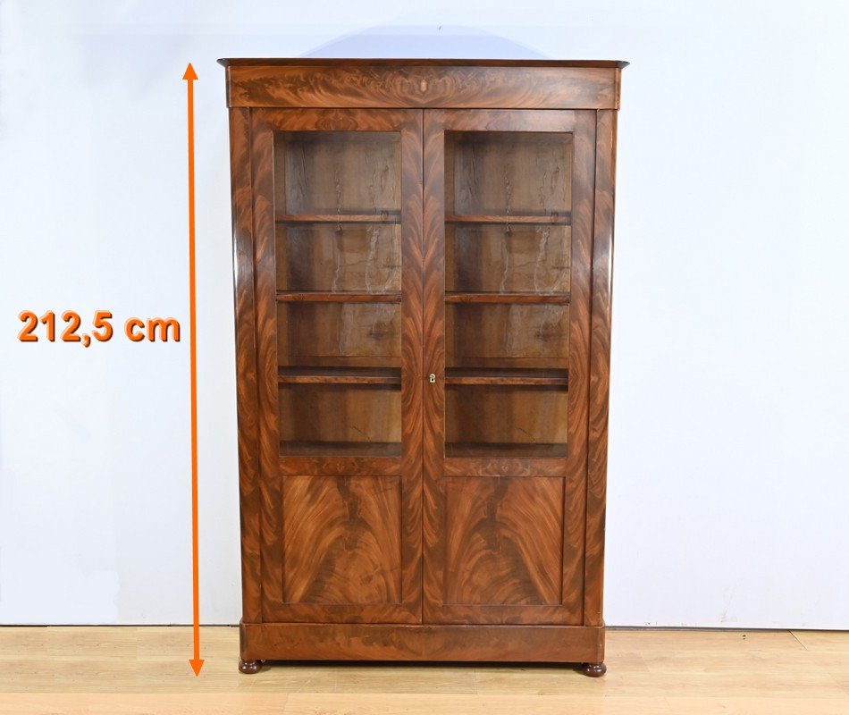 Burl Mahogany Bookcase, Early 19th Century