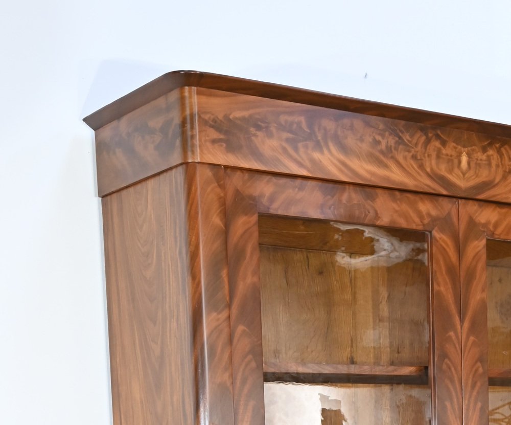 Burl Mahogany Bookcase, Early 19th Century