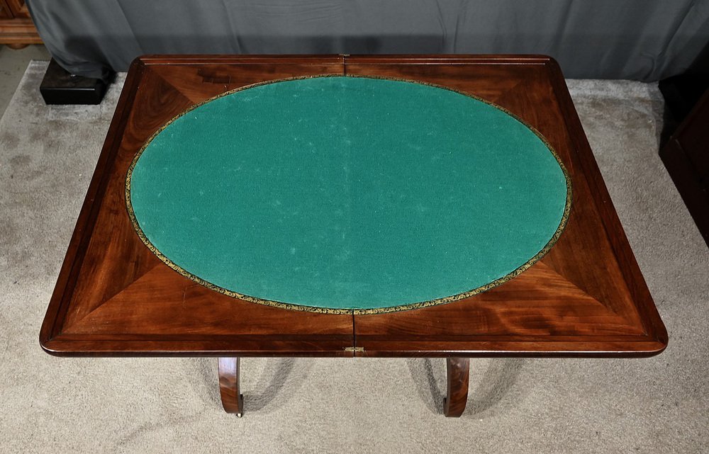 Burl Mahogany Games Table