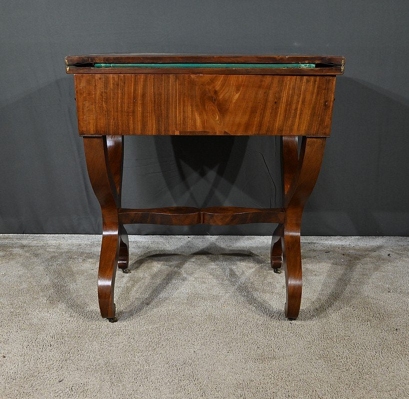 Burl Mahogany Games Table