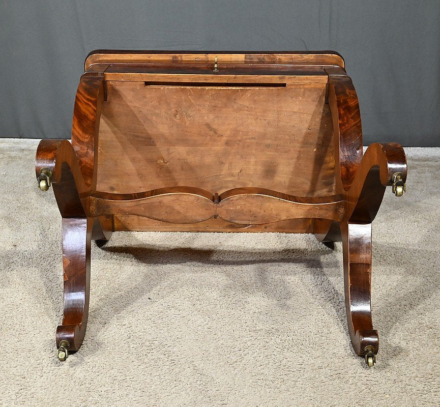 Burl Mahogany Games Table