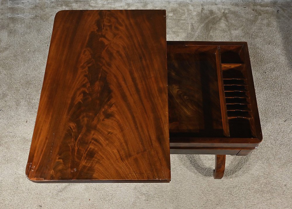 Burl Mahogany Games Table