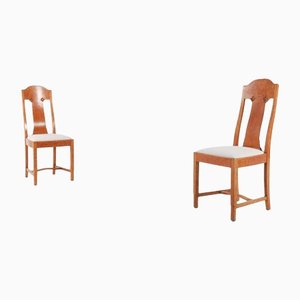 Burl Wood Chairs from Nordiska Kompaniet, Set of 2-KMC-1386489