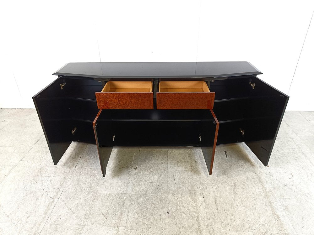 Burl Wood Credenza by Paul Michel, 1980s