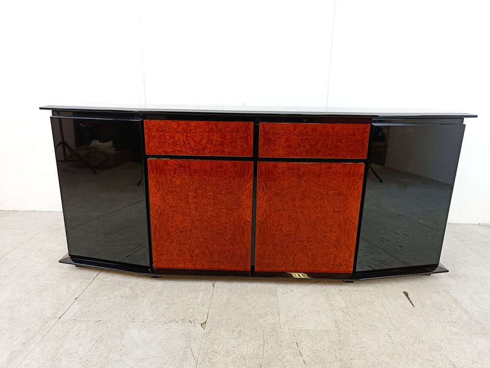 Burl Wood Credenza by Paul Michel, 1980s