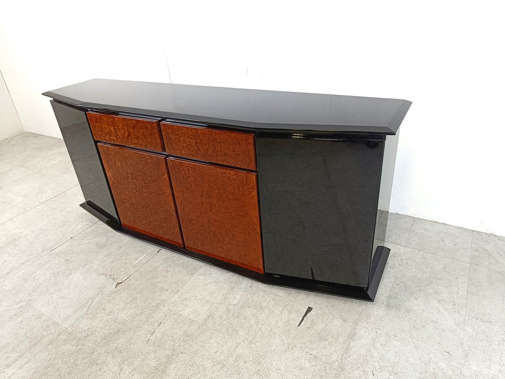 Burl Wood Credenza by Paul Michel, 1980s