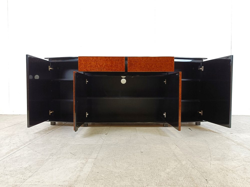 Burl Wood Credenza by Paul Michel, 1980s