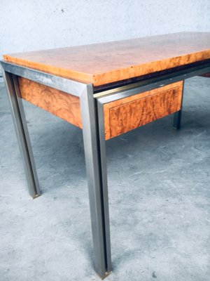 Burl Wood Desk in Style of Milo Baughman, 1970s-RQV-1016298