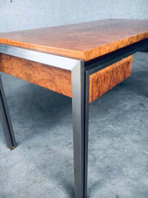 Burl Wood Desk in Style of Milo Baughman, 1970s-RQV-1016298