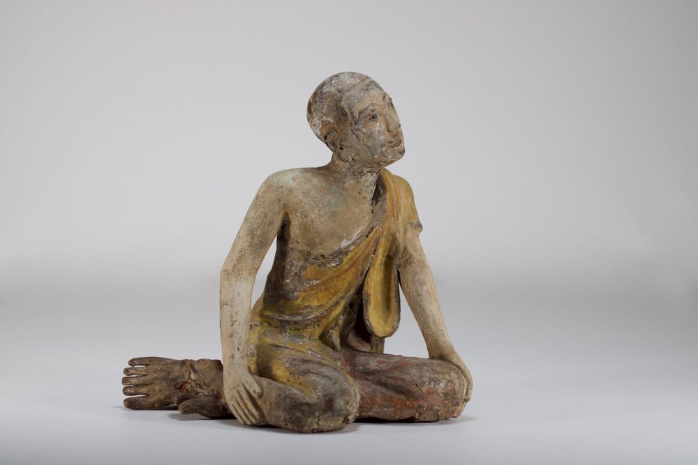 Burmese Artist, Adoring Figure, 1880s, Carved Wood