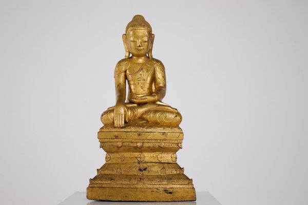 Burmese Artist, Buddha Maravijaya, 1800s, Wood-OWS-1771528