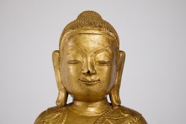 Burmese Artist, Buddha Maravijaya, 1800s, Wood-OWS-1771528