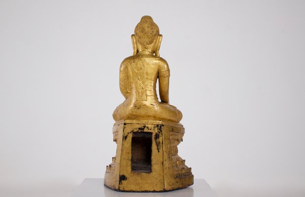 Burmese Artist, Buddha Maravijaya, 1800s, Wood-OWS-1771528