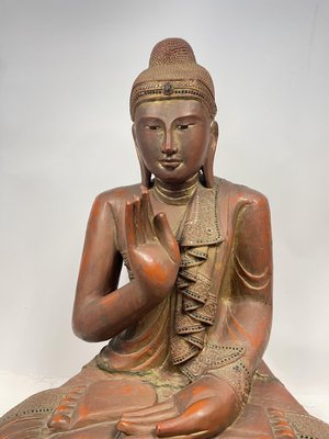 Burmese Artist, Large Buddha, Late 19th Century, Wood-GKM-2027989