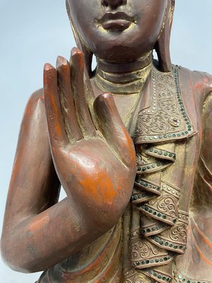 Burmese Artist, Large Buddha, Late 19th Century, Wood-GKM-2027989