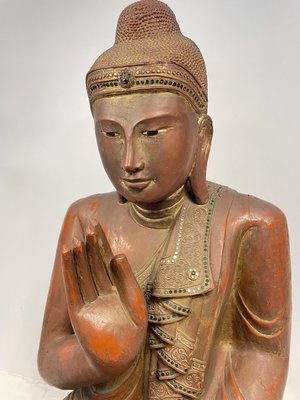 Burmese Artist, Large Buddha, Late 19th Century, Wood-GKM-2027989