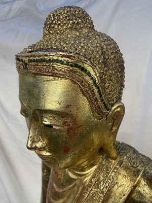 Burmese Artist, Large Buddha, Late 19th Century, Wood-GKM-2027986