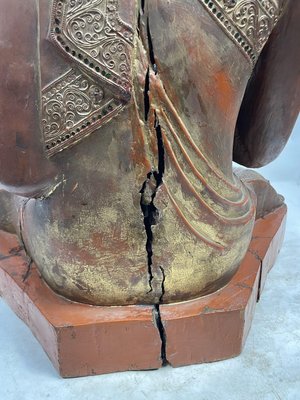 Burmese Artist, Large Buddha, Late 19th Century, Wood-GKM-2027989