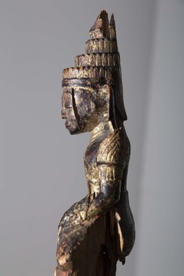 Burmese Artist, Shakyamuni Laos Buddha, 19th Century, Lacquered Wood-RCE-1721587