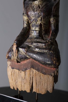 Burmese Artist, Shakyamuni Laos Buddha, 19th Century, Lacquered Wood-RCE-1721587