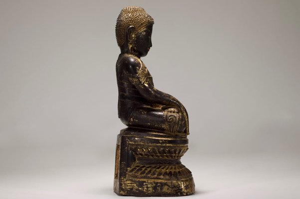 Burmese Artist, Shakyamuni Shan Buddha, Gilded Wood, 1800s-OWS-1728875