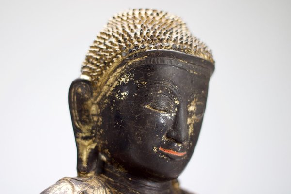 Burmese Artist, Shakyamuni Shan Buddha, Gilded Wood, 1800s-OWS-1728875