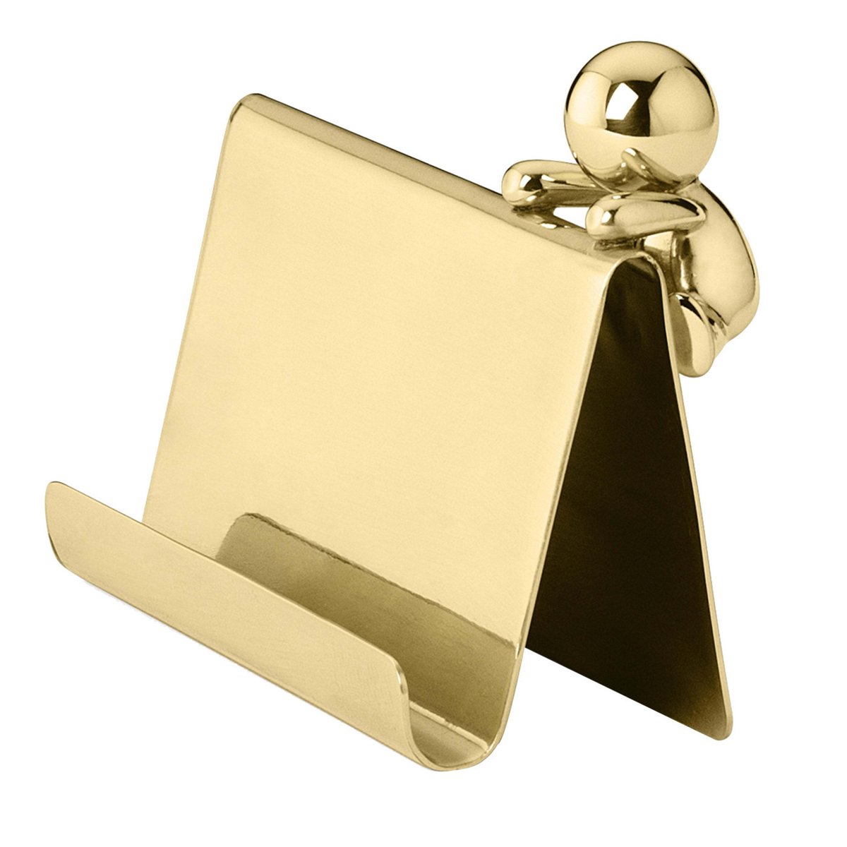 Business Card Holder in Polished Brass by Stefano Giovannoni