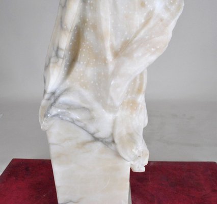 Bust in Alabaster, Veiled Woman with Eyes, 1900s-SYQ-821845