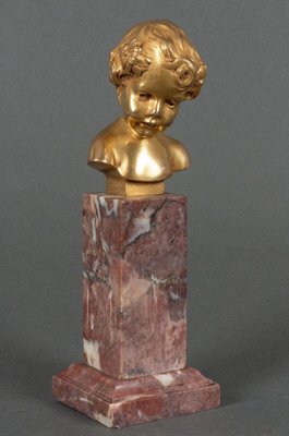 Bust of a Child by Louis Sosson, 19th Century-QKG-1700781