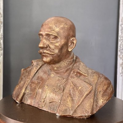 Bust of a High Ranked Austro-Hungarian Army Officer, Hungary, 1930s-HWV-944840