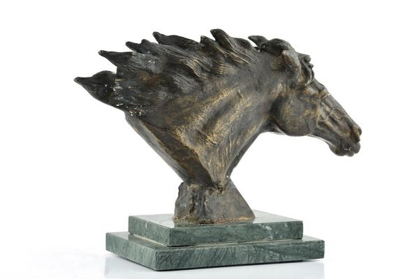 Bust of a Horse - Original Bronze Sculpture by D. Mazzone - 1990s 1990s-ZCI-756406