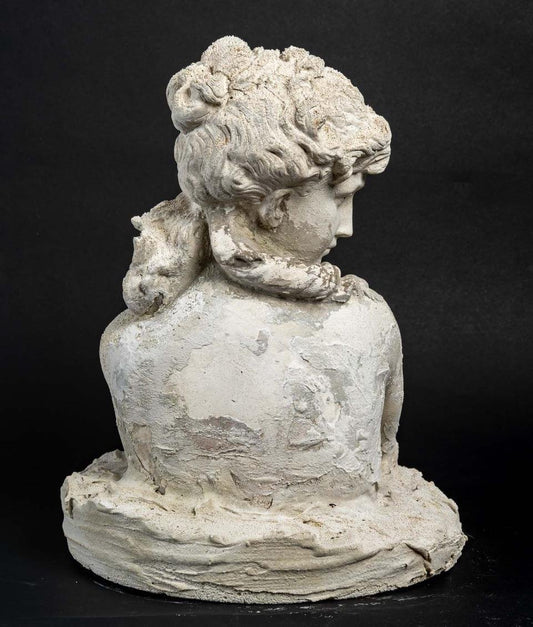 Bust of a Woman, Mid-20th-Century, Plaster