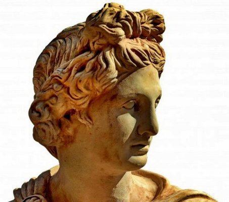 Bust of Apollo Pitico Belvedere, Early 1900s, Terracotta-FDW-2023347