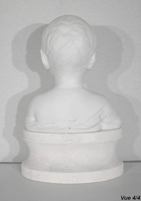 Bust of Child in Limoges Biscuit Porcelain, Early 20th Century-RVK-1395833