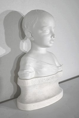 Bust of Child in Limoges Biscuit Porcelain, Early 20th Century-RVK-1395833