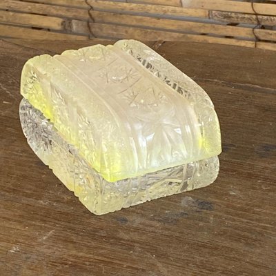 Butter Dish in Beveled Glass, France, 1970s-UR-980608