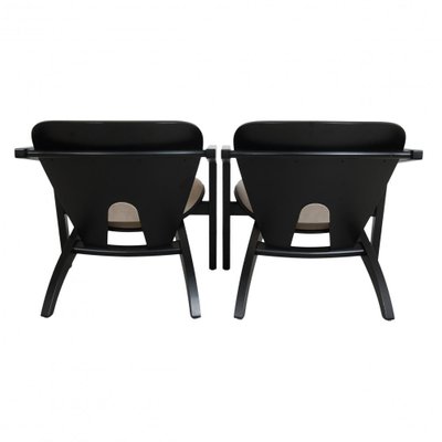 Butterfly Armchairs with Black Frame by Hans Wegner for Getama, 2000s, Set of 2-MTD-1411502