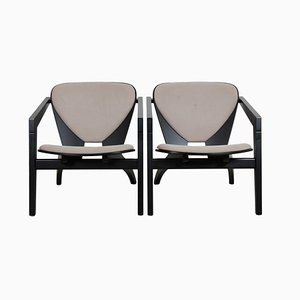 Butterfly Armchairs with Black Frame by Hans Wegner for Getama, 2000s, Set of 2-MTD-1411502