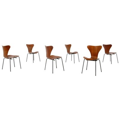 Butterfly Chairs by Arne Jacobsen, 1950s, Set of 6-RCE-1100056