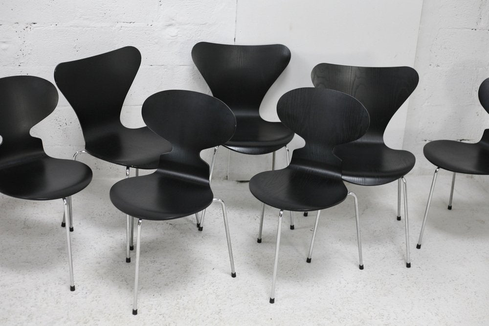 Butterfly Chairs by Arne Jacobsen for Fritz Hansen Edition, Set of 7