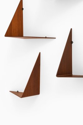 Butterfly Shelves in Teak by Poul Cadovius, 1950s, Set of 6-SC-1796795