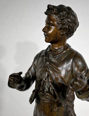 C. Anfrie, Bonne Pêche, 19th-Century, Bronze-RVK-1341718