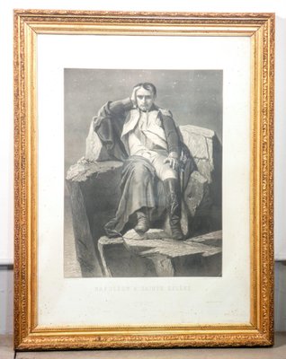 C. J. Fuhr & J. A. Lafosse, Napoleon in Sainte-Helene, 1859, Lithograph, Framed-OJE-1255118