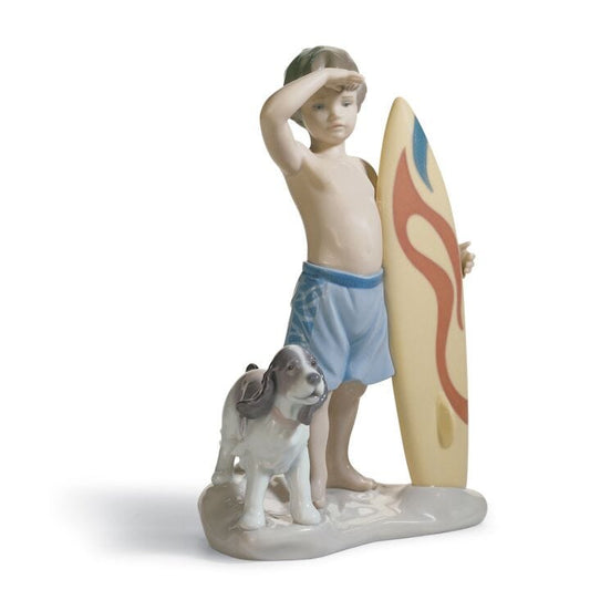 Surf's Up Boy Figurine by Lladró